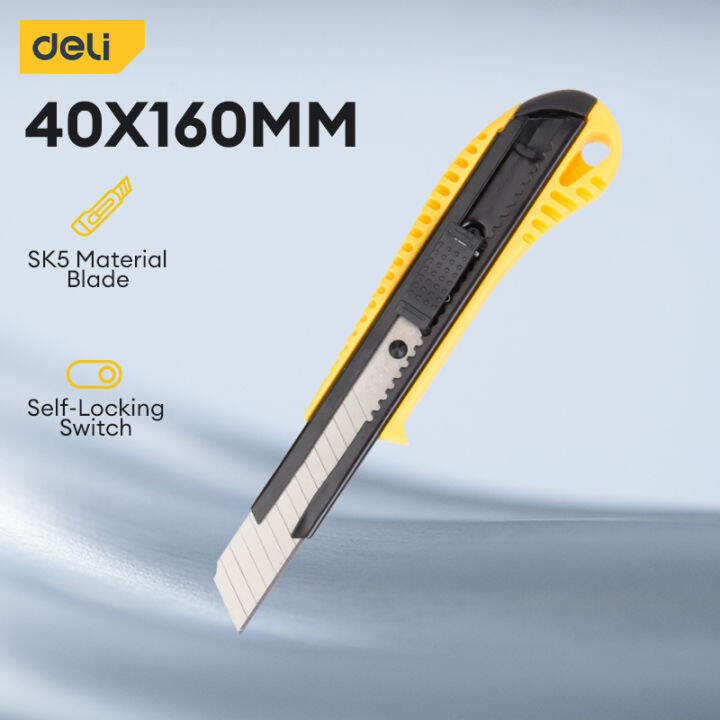 Deli Cutter Blade 18mm Plastic Handle Self Lock Sk5 EDL003 Lazada PH