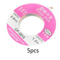 5pcs 1.5M Width 2.0mm CP-2015  Solder Wick Remover Desoldering Braid Solder Remover Sucker Flux Wick Cable Wire