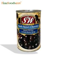 เอสแอนด์ดับบลิว เชอรี่ดำแกะเม็ด 439 กรัม S&amp;W Pitted Cherries Dark Sweet 439 g.