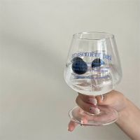 [COD] Wholesale Korean style ins high-value letters simple belly cup cold drink juice red wine glass goblet