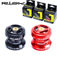 RISK DH341 Road Bicycle 34mm Straight Head Tube Frame AL Alloy Bike Headset Double Bearing For 28.6mm 1-1/8 Steerer Fork