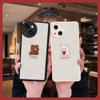 Back Cover Anti-knock Phone Case For iphone13 texture creative personality luxurious cute leather protective couple