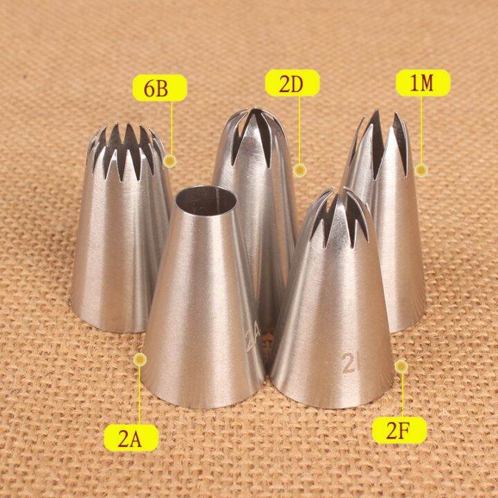 5pcs-large-metal-cake-cream-decoration-tips-set-pastry-tools-stainless-steel-piping-icing-nozzle-cupcake-head-dessert-decorators