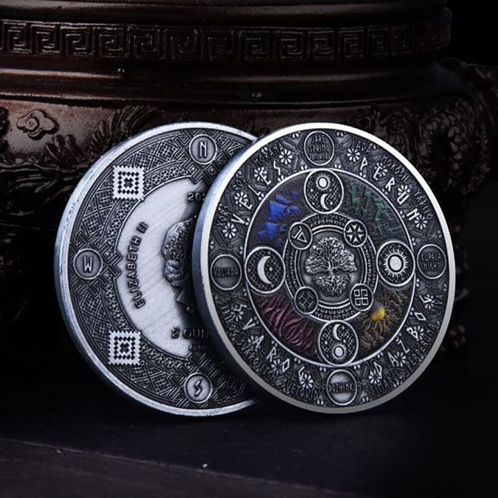 tree-of-life-array-challenge-coin-diagram-yin-yang-sun-god-nickel-ancient-silver-british-queen-elizabeth-commemorative-coin-gift