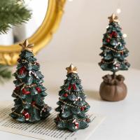 Table Top Christmas Tree Small Artificial Resin Trees Decor Winter Ornaments Tabletop Model Trees for Desktop Bookshelf Windowsill Decor bearable