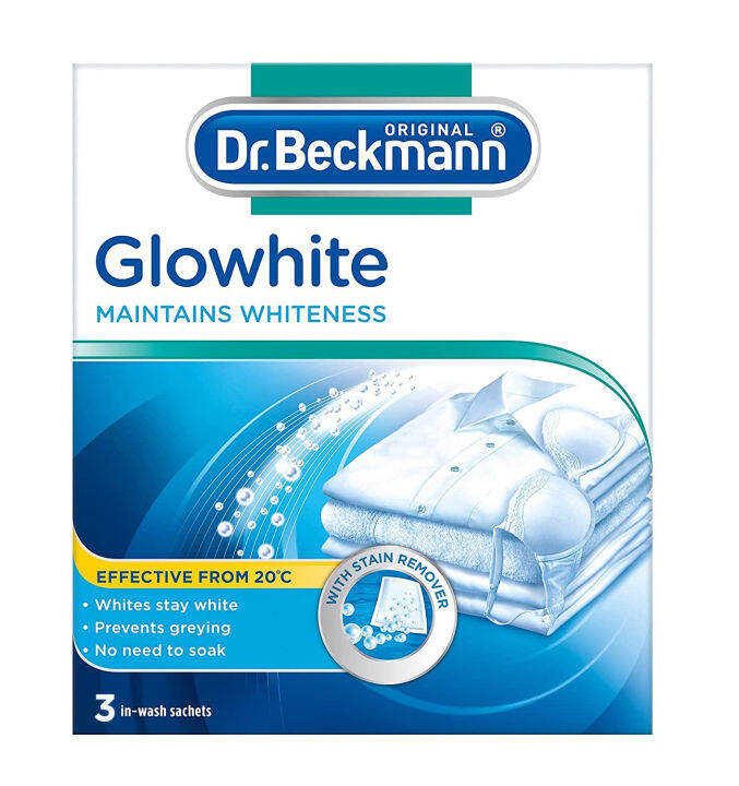 Dr. Beckmann Glowhite with Stain Remover Maintains Whiteness 3 inWash