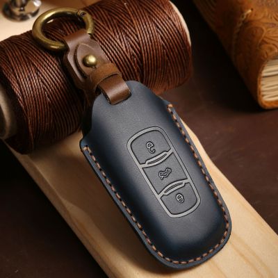 Leather Car Key Case Cover Pouch Fob Holder Keychain Accessories for Geely Vision Bonjour Atlas NL3 EX7 Emgrand X7 GC9 TX4 GX9
