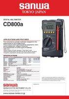 SANWA CD800a ดิจิตอลมัลติมิเตอร์ DIGITAL MULTIMETER ซันวา โอห์มดิจิตอล