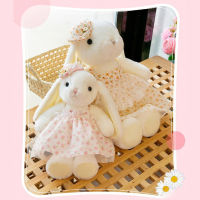 Rabbit Dress Girls Floral Plush Toy Cute Lop Ear Bunny Doll Kids Home Decor Gift