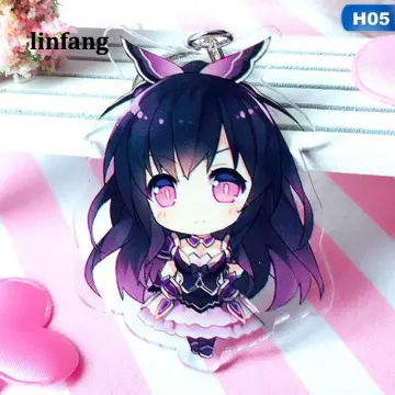 Date A Live Himekawa Yoshino Tokisaki Kurumi Acrylic Keychain Key ring  Pendant