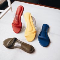 Flynn X Laluv Sandal - รองเท้าแตะ สายคาด 2 เส้น เส้นหลังเป็นพลาสติกใส เก๋ ใส่สบาย มี 3 สี