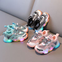Children Luminous Shoes 2021 Spring Boys Girls Sport Shoes Baby Flashing Led Lights Mesh Kids Sneakers Baby Toddler Girl Shoes