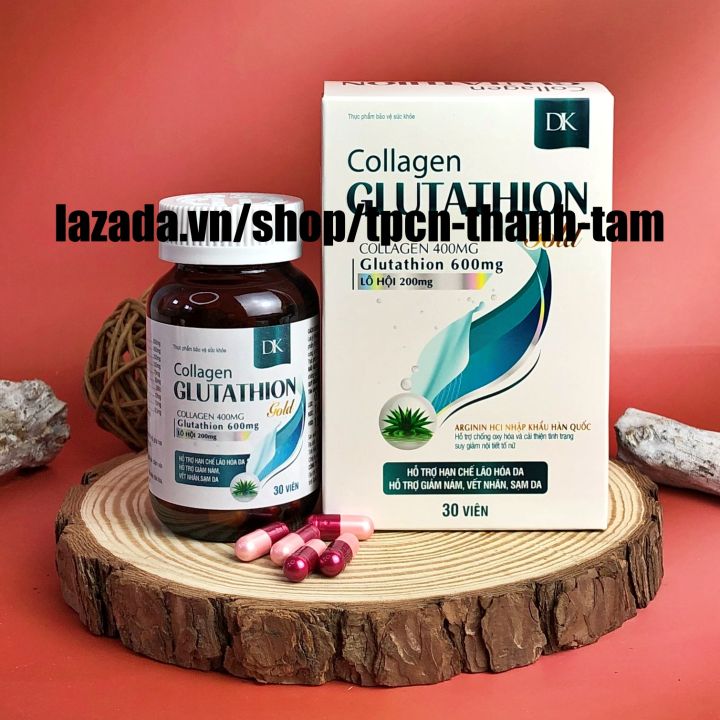 Viên uống đẹp da Collagen Glutathione Gold bổ sung vitamin e, tinh ...