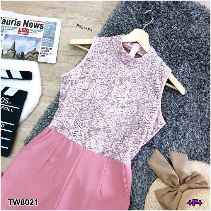 tw8021-จั้มสูทขายาว-สายผูกเอว