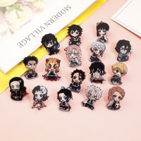 16 styles of Japanese anime brooch Demon Slayer acrylic brooch DIY decoration backpack clothes hat gifts for friend customizable Fashion Brooches Pins