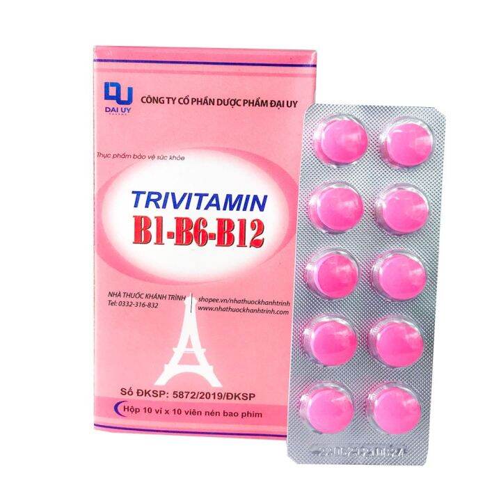 Viên Uống Trivitamin B1 - B6 - B12 (vitamin 3b) Đại Uy Bổ Sung Vitamin 