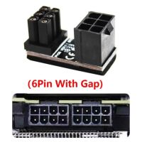 ตัวผู้6pin Tx 180องศาทำมุมเป็น6ขาอะแดปเตอร์ไฟตัวเมียสำหรับเดสก์ท็อป Gpu การ์ดจอ