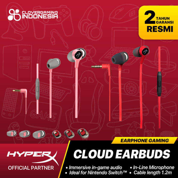HyperX Cloud Earbuds Gaming Headset Earphone Lazada Indonesia