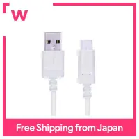 ELECOM USB TYPE C cable type C (USB A to USB C) 3A output for super quick charging USB 2.0 certified product 1.0m white MPA-AC10NWH