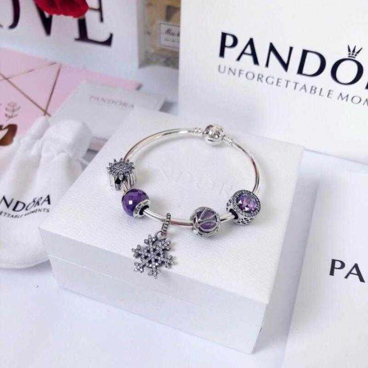 pandora-diyสร้อยข้อมือลูกปัดผู้หญิง-สร้อยข้อมือแฟชั่นระดับไฮเอนด์ของแท้