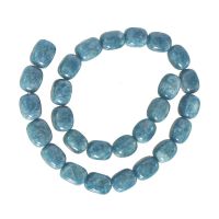 ลูกปัดหินแท้เม็ดรูปไข่ หินอมาซอไนท์ (Amazonite) 10x14 mm - (LZ-0237 สีฟ้า) บริการเก็บเงินปลายทาง