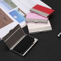 Large capacity card case thickening card case PU card holder metal oracle stainless steel card holder --A0509