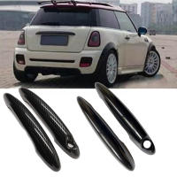 ภายนอกมือจับประตูปกสติ๊กเกอร์สำหรับ MINI Cooper S JCW R50 R52 R53 R55 R56 R58 R59 R61 2ชิ้นเซ็ตรถอุปกรณ์จัดแต่งทรงผม