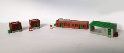 Outland Models Factory Office Building Set Z Scale Train Railway Scenery Layout