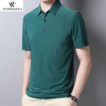 Plain White Short Sleeve Polo For Men Korean Style