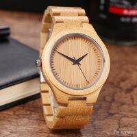 ⌚ นาฬิกาไม้ไผ่ Bamboo Watch Series ธุรกิจสบาย ๆ นาฬิกาควอตซ์ไม้ไผ่เต็มรูปแบบ