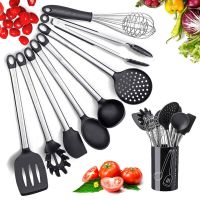 Meijuner 9Pcs Kitchen Silicone Tools Cook Tools Kitchen Gadgets Cooking Tool Egg Beater Spoon Spatula Brush Kitchenware MJ272