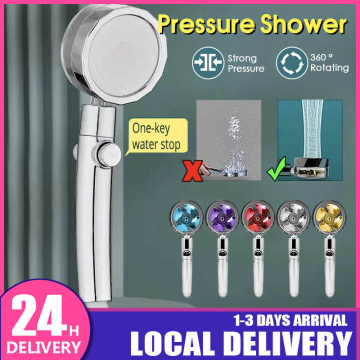Stainless Steel High Pressure Bathroom Hand Shower Head Turbo Shower