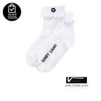 ถุงเท้าVANS X SANDY LIANG RUFFLE SOCK 6.5-10 1PK WHITE (สินค้ามีประกันแท้)