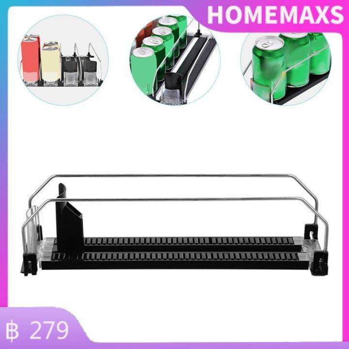 HOMEMAXS Soda Refrigerator Beverage Refrigerators Plastic Drink Pusher