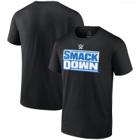 Short 2023 New Casual Sleeved T-shirt, Fantics Wwe Smackdown Print, Mens 2023 Fashion Versatile Style