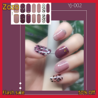 Zozo ✨Ready Stock✨ 1pcs Nail Art สติ๊กเกอร์ติดเล็บด้วยตนเอง wraps ฝาครอบเต็ม decal ทำเล็บ