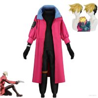 Jason TRIGUN Stampede Vash Stampede คอสเพลย์ เสื้อโค้ท วิกผมสั้น สีดํา สีเหลือง เครื่องแต่งกาย ชุดเสื้อคลุมอะนิเมะ ชุดฮาโลวีน พาร์