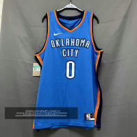 【High Quality】Mens New Original NBA Oklahoma City Thunder #0 Russell Westbrook Jersey Swingman Heat-pressed