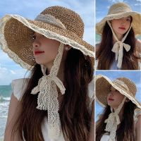 Classic Beach Hat Washable Round Dome Breathable Wide Brim Floppy Braided Straw Shade Hat Bucket Hat Sun Protection