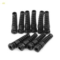 WER 10pcs Waterproof M12 PG7 Cable Connectors Spiral Strain Relief Protector