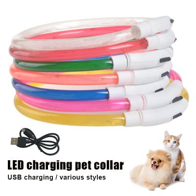 USB Charging Led Dog Collar Anti-Lost/Avoid Car Accident Collar For Dogs Puppies Dog Collars Leads LED Supplies Pet Products Leashes