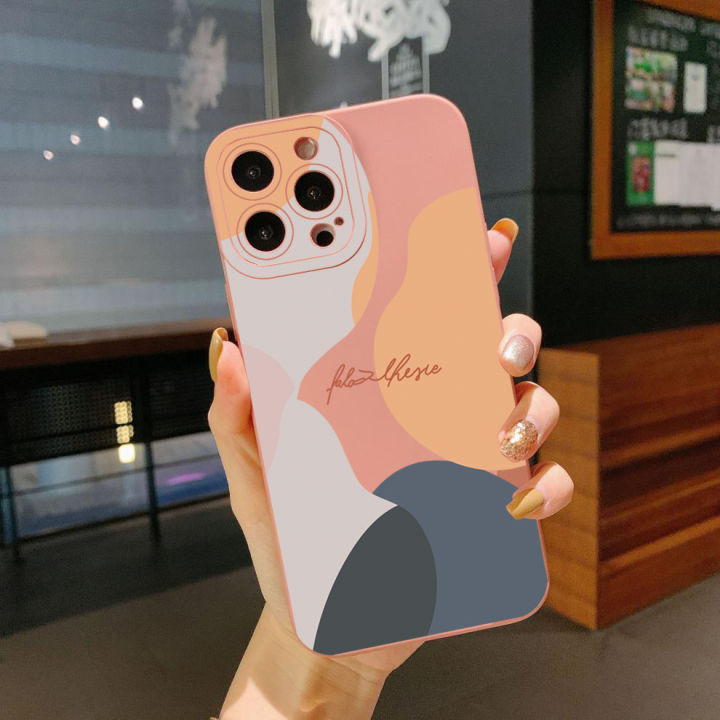 เคสโทรศัพท์สำหรับ-iphone-14-plus-13-12-pro-max-11-xr-7-8-se-2020วันที่ดีขอบสี่เหลี่ยมฝาครอบเลนส์เต็มฝาครอบป้องกัน