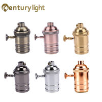 6 สี Retro ทองแดง DIY Lampholder พร้อมสวิทช์ E26 E27 Edison Vintage แสงสกรูซ็อกเก็ตทองเหลืองโบราณโคมไฟผู้ถือโคมไฟ-zakua