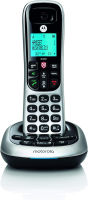 Motorola CD4011 DECT 6.0 Cordless Phone with Answering Machine and Call Block, Silver/Black, 1 Handset 1-Handset