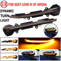 แบบไดนามิกไฟกระพริบสำหรับที่นั่ง L EON III MK3 5F ST FR Cupra Ibiza MK5 V KJ1 Arona KJ7 LED เลี้ยวกระจกไฟแสดงสถานะ