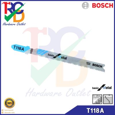 BOSCH T118A ใบเลื่อยจิ๊กซอตัดเหล็ก ตัดหนา 1-3 mm. (ราคาต่อใบ)