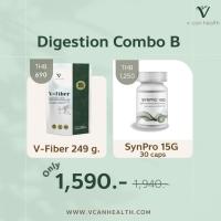 สุดคุ้ม! ชุดปรับสมดุลระบบย่อยอาหารและระบบขับถ่าย Set B: V-Fiber 249 g. + SynPro 15G Probiotics 30 cap