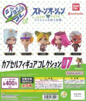 ของเล่น BANDAI Gashapon น่ารักน่ารักอะนิเมะโจโจ้ของสะสมแคปซูลหินผจญภัยแบบแปลกประหลาด07 Jolyne Enrico P Narcis