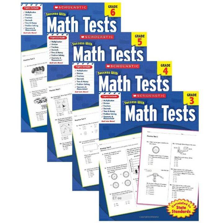 Math test questions for Grade 3 to grade 6 in American primary school ...