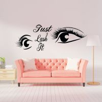 [COD] Decoration Lashes Vinyl Wall Stickers Eyelashes Eyebrows Decal Removable Fashion Wallpaper LL2259